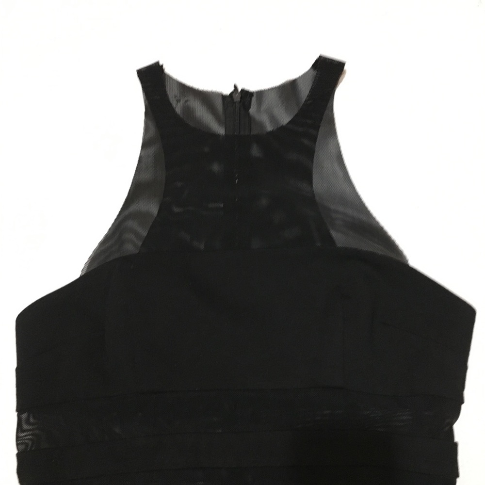 🛑NA🛑 Bec&Bridge Sheer Midriff Mesh & Cutout Holter Neck Dress - Picture 4 of 7